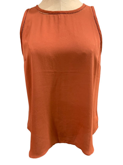 Size 6 J.Crew Womens Rust Orange Sleeveless Pullover Blouse J2563