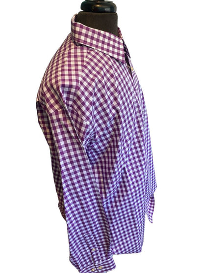 XL Washington Huskies Men's Button Down Gingham Shirt The W Collection NWT