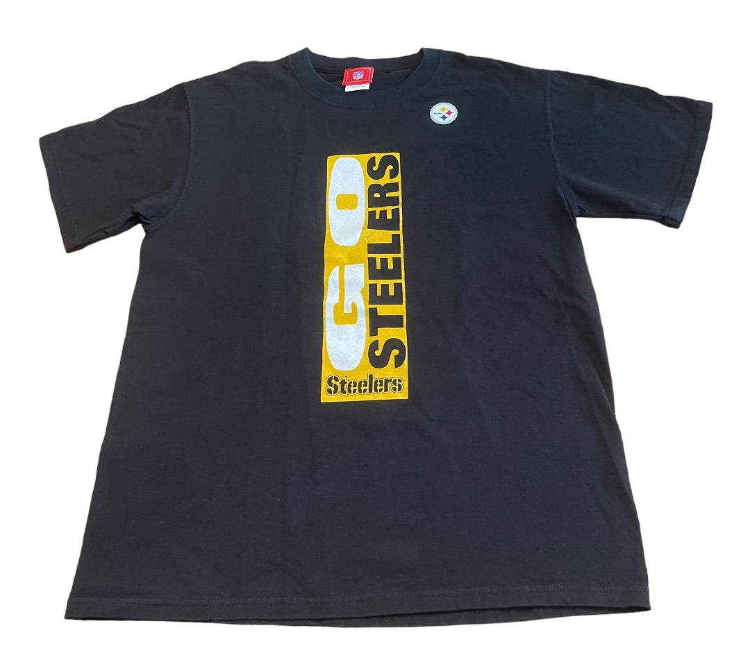 Medium NFL Pittsburgh Steelers Mens Go Steelers Football 100% Cotton TShirt