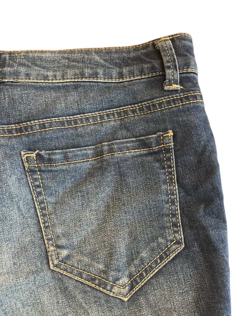 Size 16 Mudd Girls Denim Cutoff Jean Shorts Distressed Cotton Blend 2.5" Inseam