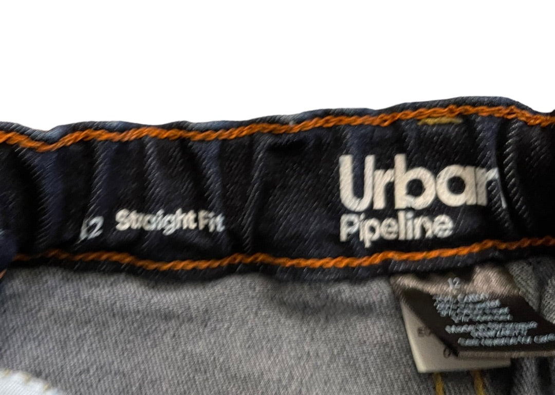 12 Urban Pipeline Boys Straight Fit Super Flex Denim Jeans Adjustable Waist