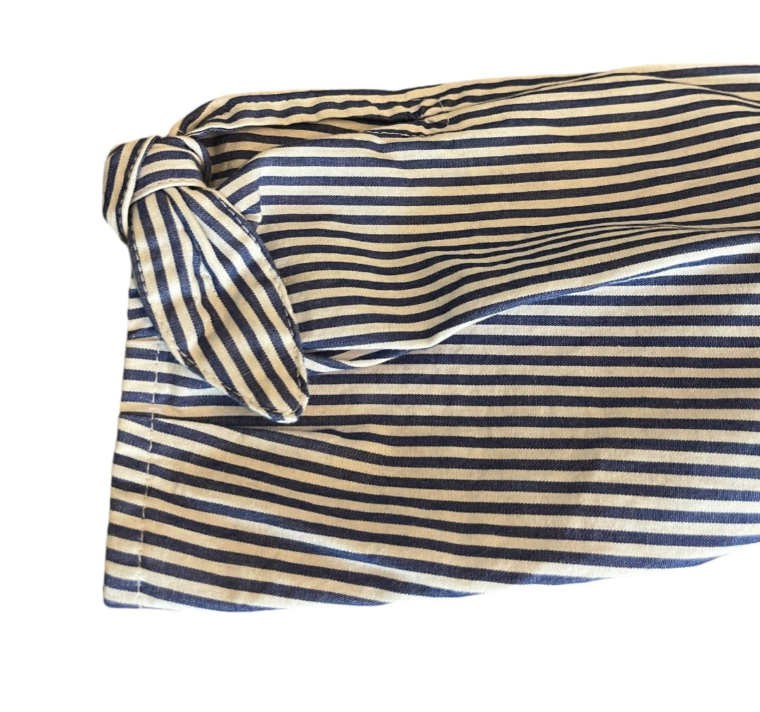 2 Crewcuts Girls Tie Striped Sleeve Top