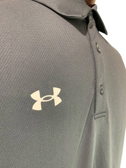 Medium Under Armour Mens New Team Tech Polo Shirt Gray 1370399