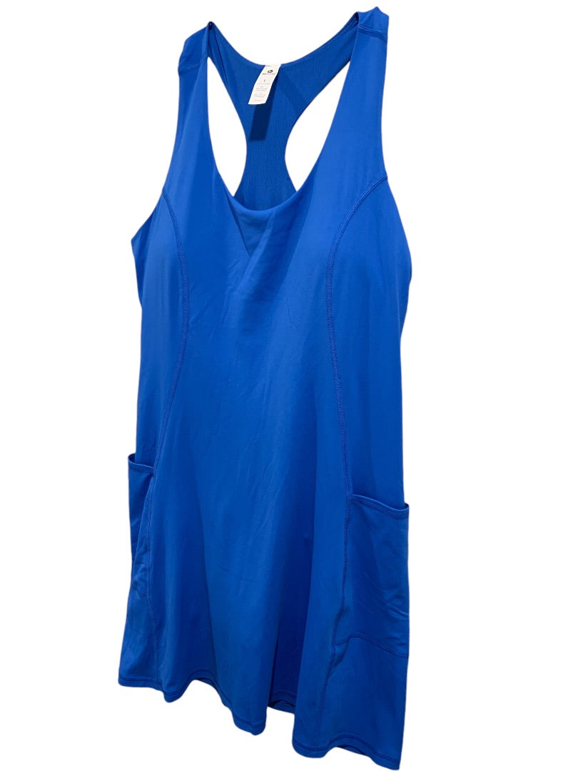 Large 90 Degree by Reflex New Tennis Dress with Body Suit Liner Strong Blue