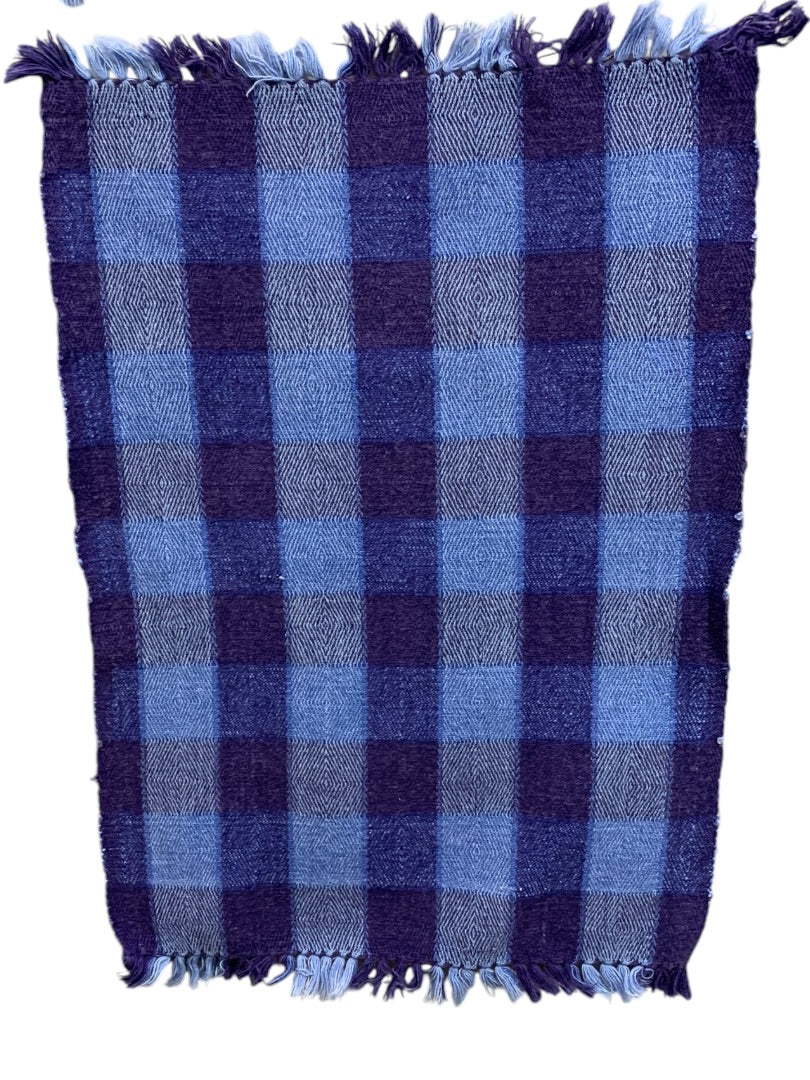 Set of 4 20 x 13 Inch Placemats Blue Buffalo Check Plaid Table Linens