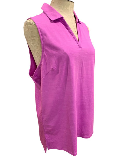 XL Puma Womens New Golf Sleeveless Shirt Collared V-Neck Cloudspun