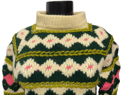 Jack Winter Womens Vintage 1960s Pullover Sweater Retro Mod