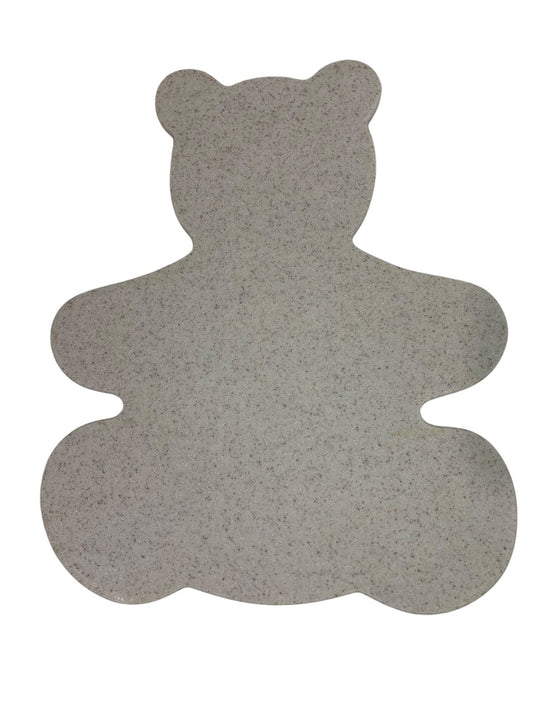 Teddy Bear Shape Corian Cutting Board Tan Speckled 14 Inch