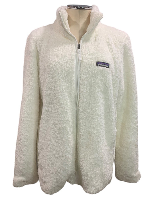 Large Patagonia Los Gatos Womens Fleece Jacket Full Zip Birch White