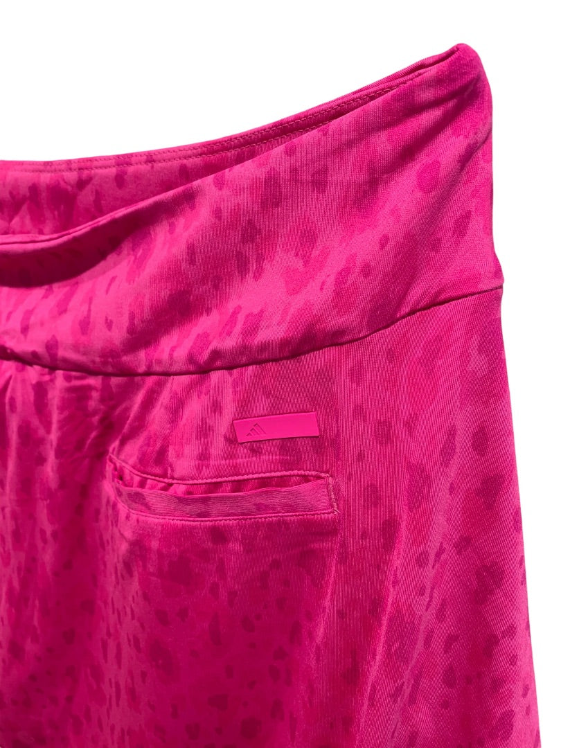 XL Adidas Womens New Print Golf Skirt Skort Fuchsia HY4096