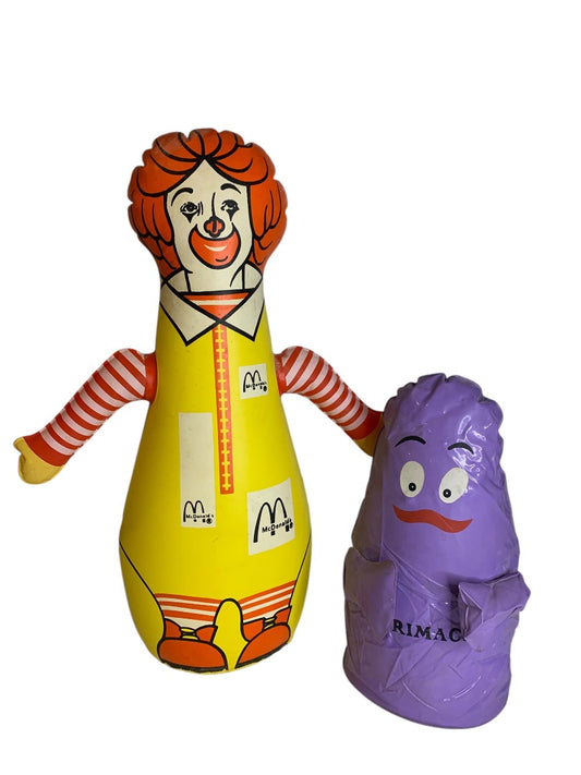 Vintage 1978 Inflatable McDonalds Collectible Toys Grimace Ronald