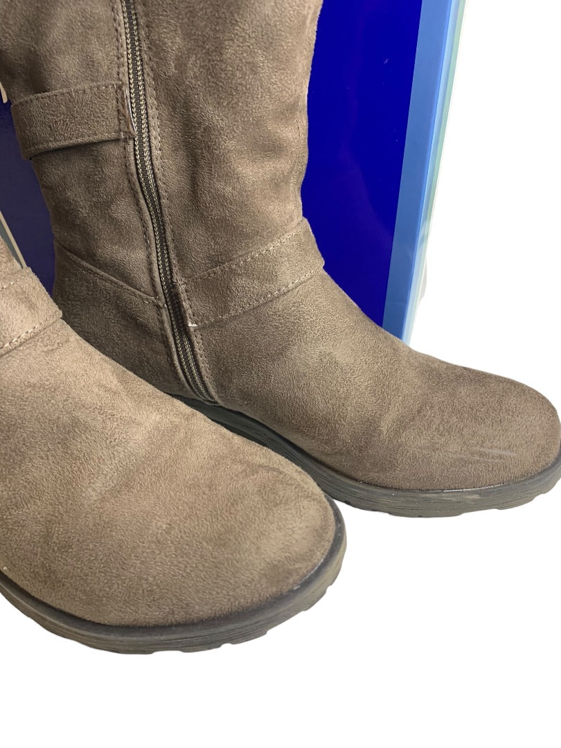Size 8M Santell Womens Winter Boots Dark Taupe Fleece Lined