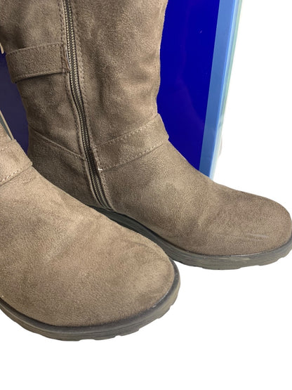 Size 8M Santell Womens Winter Boots Dark Taupe Fleece Lined