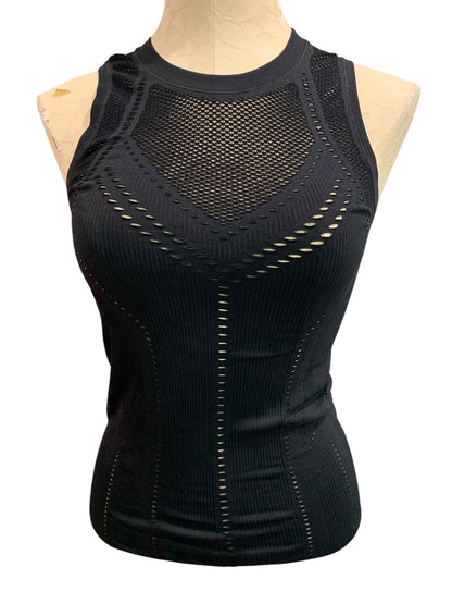 XS Athleta Womens Oxygen Cutout Mesh Style Tank Black