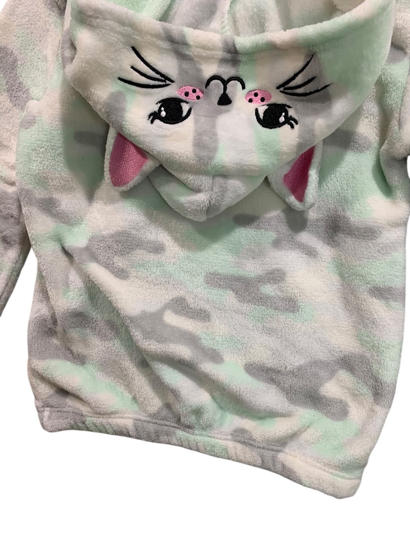 Medium (10/12) Star Ride Girls Pullover Hoodie Kitty Cat Camo Fleece Soft