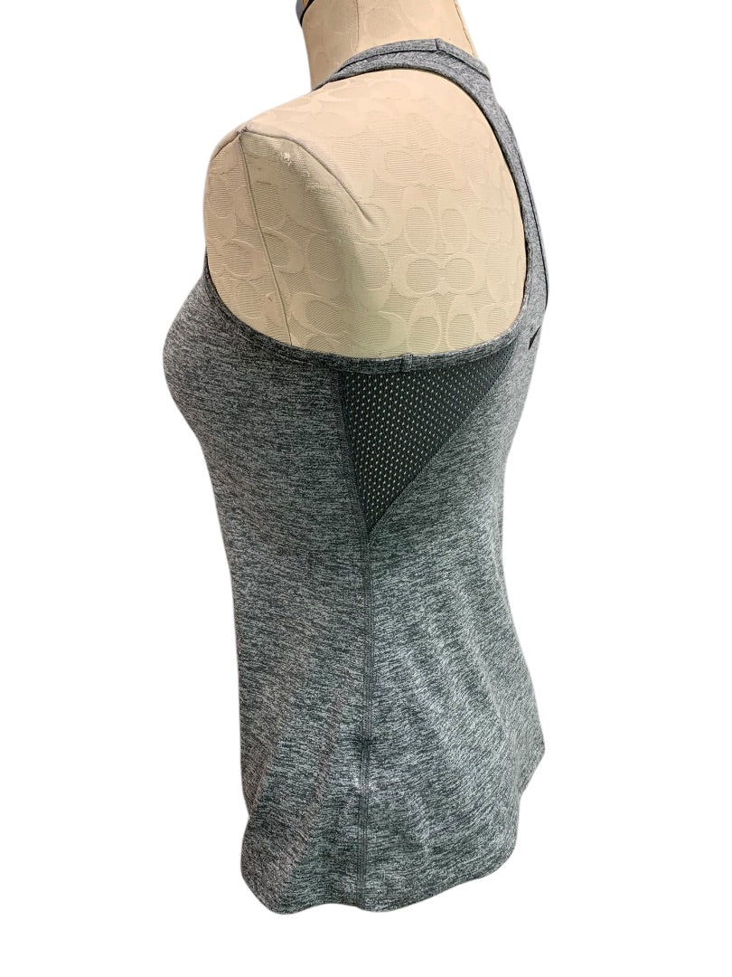 Small Nike Dri-Fit Womens Racerback Tank Athletic Heathered Gray