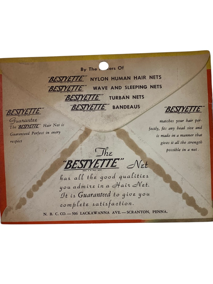 Vintage Bestyette Hair Net 3 Packs Regular Size Light Brown Scranton PA