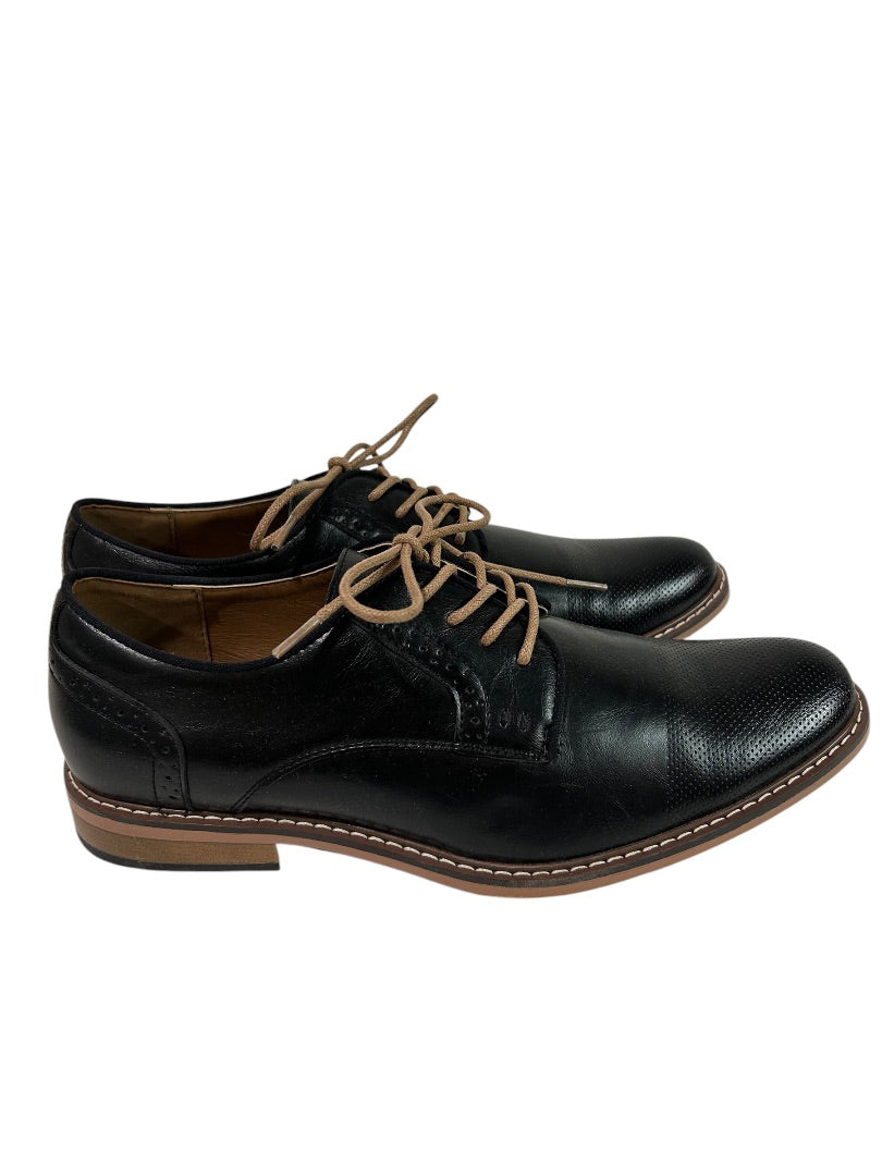 Size 10 Steve Madden Mens Black Oxford Bobby Shoe Lace Up