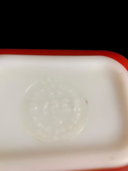 Vintage Pyrex 501 Refrigerator Dish Red No Lid USA 1950s