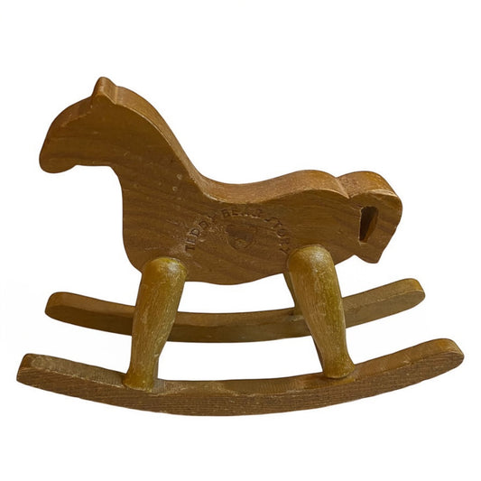 1980s Teddy Bear Story Miniature Dollhouse Rocking Horse 1:12 Scale