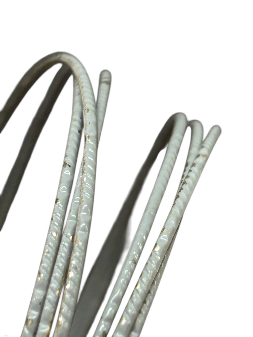 Set of 6 Silvertone Textured Thin Bangle Bracelets 2.6 Inch Inside Diameter