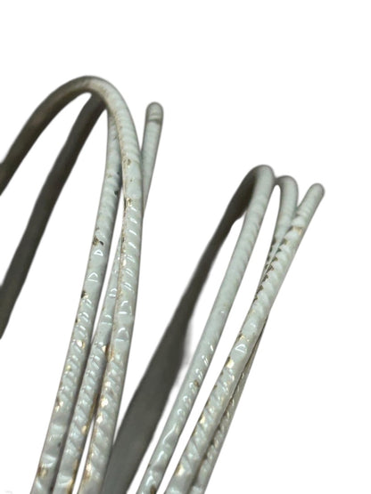 Set of 6 Silvertone Textured Thin Bangle Bracelets 2.6 Inch Inside Diameter