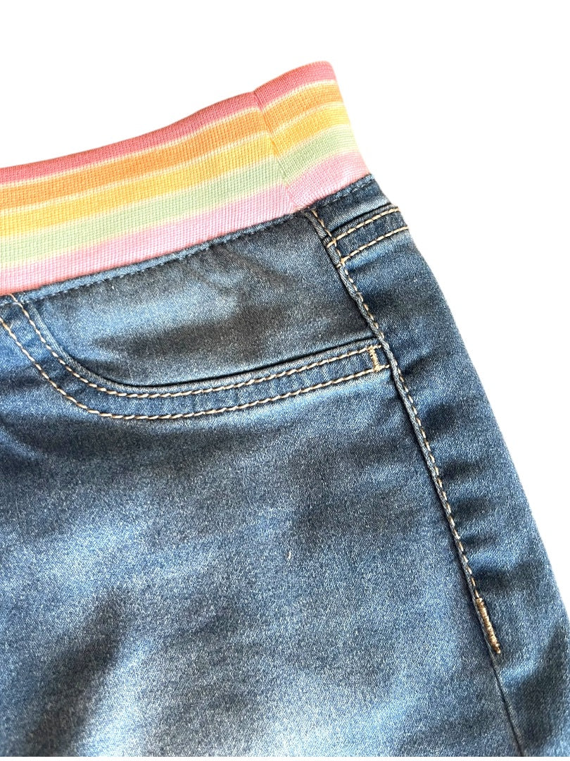 XL (16) Vigoss Knit Waistband Bermuda Super Stretch Girls Shorts New