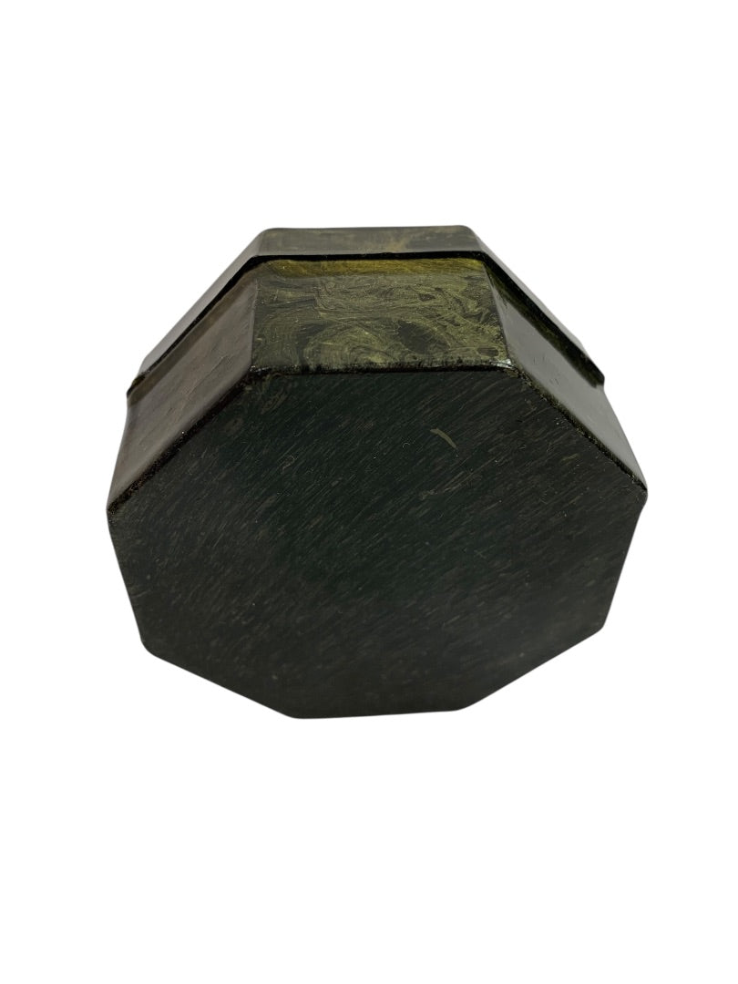 Papier Mache Trinket Box Lidded Lined 2.75 Inch Diameter Child Shepherd
