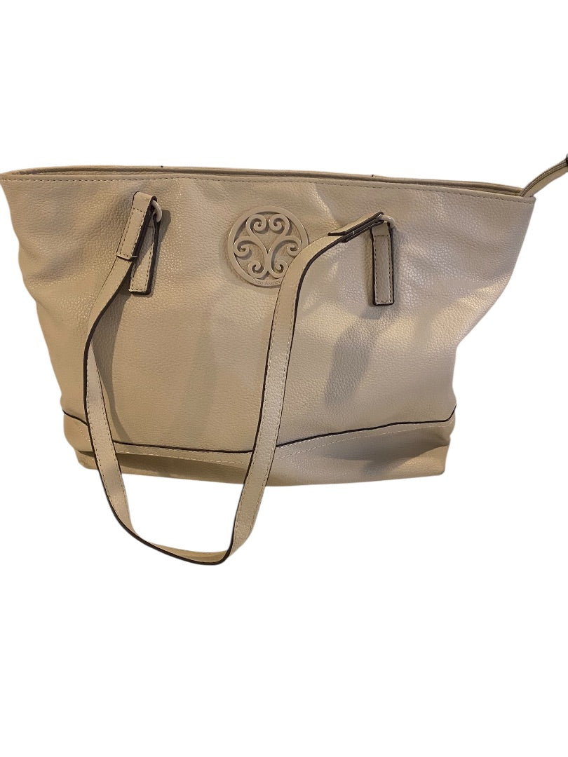 Enzo Angiolini Tote Shoulderbag Vegan Leather Beige Pebbled
