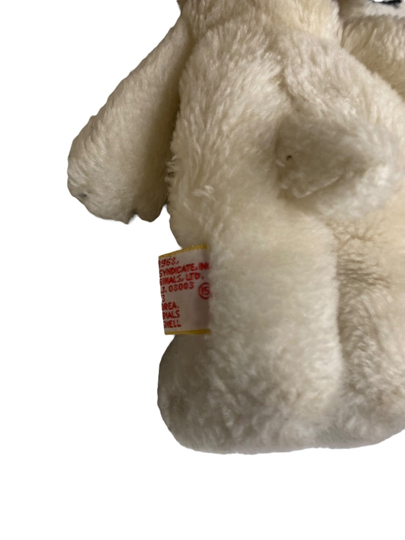 Vintage Plush Snoopy Peanuts Stuffed Animal 8 Inch Rough Condition