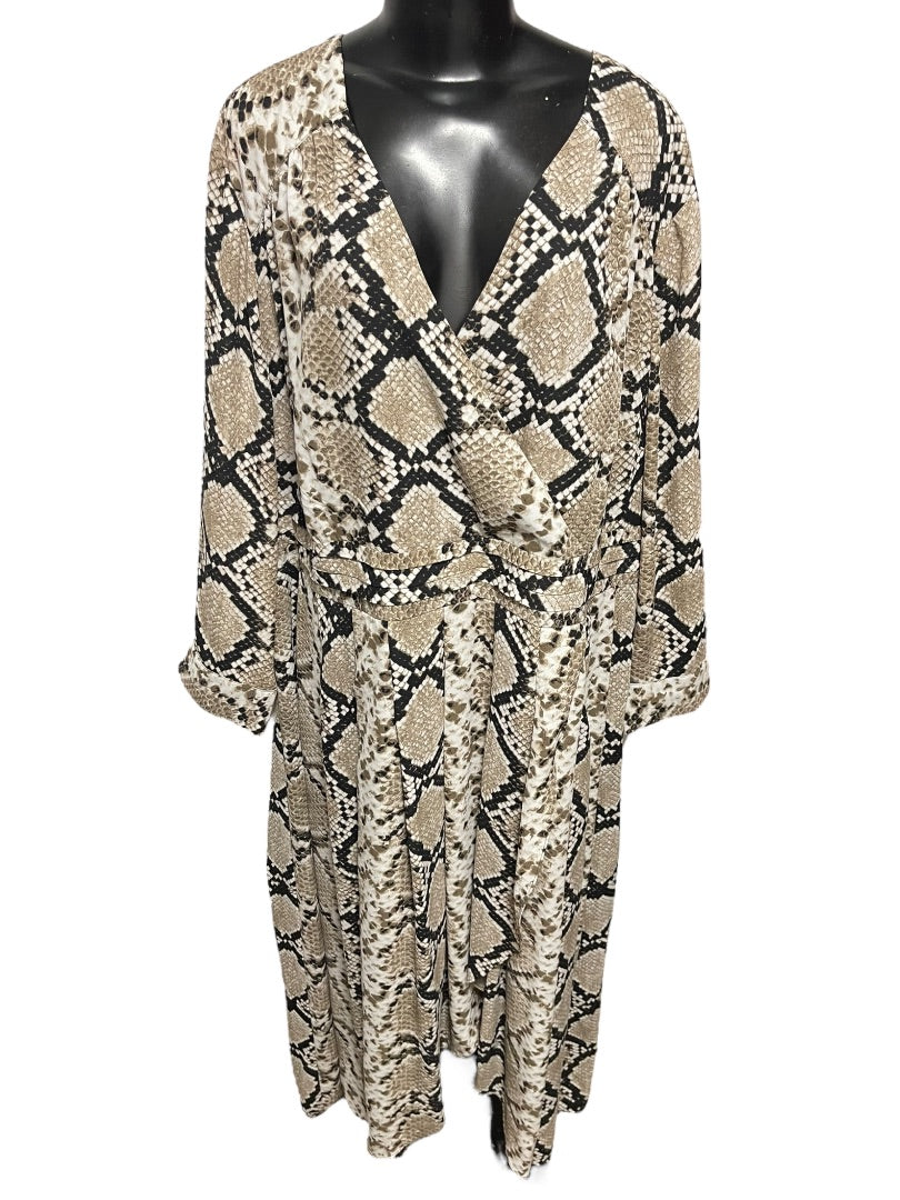 Size 24W INC INternational Concept Snakeskin Pattern Maxi Dress