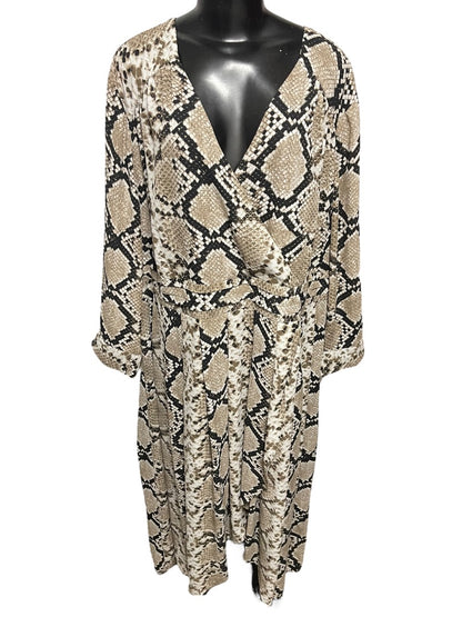 Size 24W INC INternational Concept Snakeskin Pattern Maxi Dress