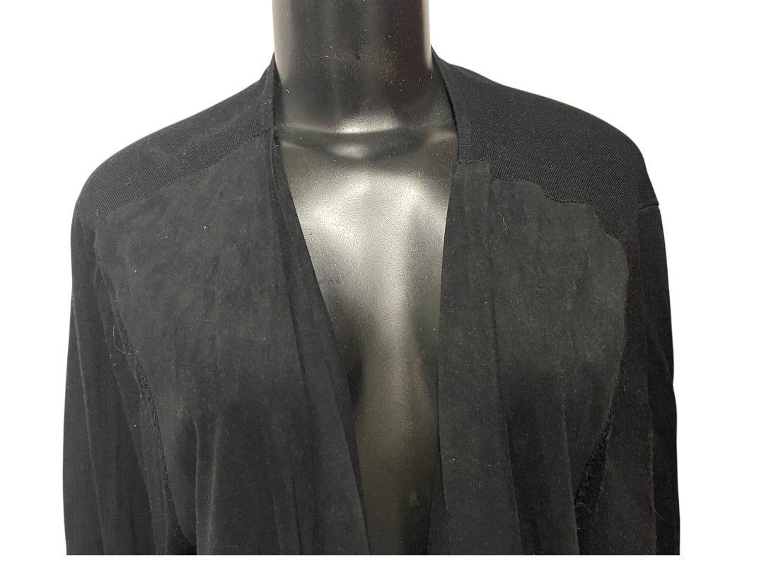 3X INC International Concepts Womens Open Cardigan Black
