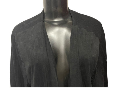 3X INC International Concepts Womens Open Cardigan Black