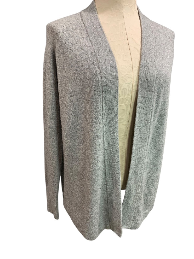 XS Loft Womens Gray Open Cardigan Sweater Tunic Length