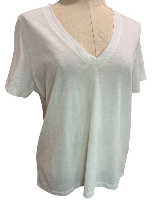 Medium Madewell Womens V-Neck Tshirt White Organic Cotton Blend