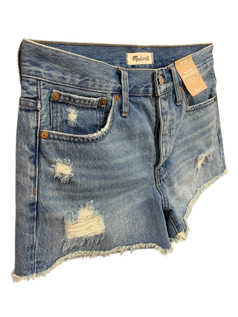 Size 26 Madewell New Womens Denim Jean Shorts Button Fly Relaxed Mid Rise