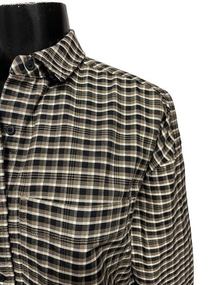 XXS Everlane Button Up Shirt Womens Oversize Collared Plaid Cotton Shirt