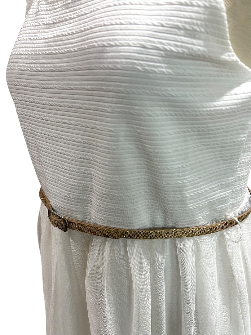 Size 20.5 Knit Works Girls Dressy Jacket and Dress  White Gold