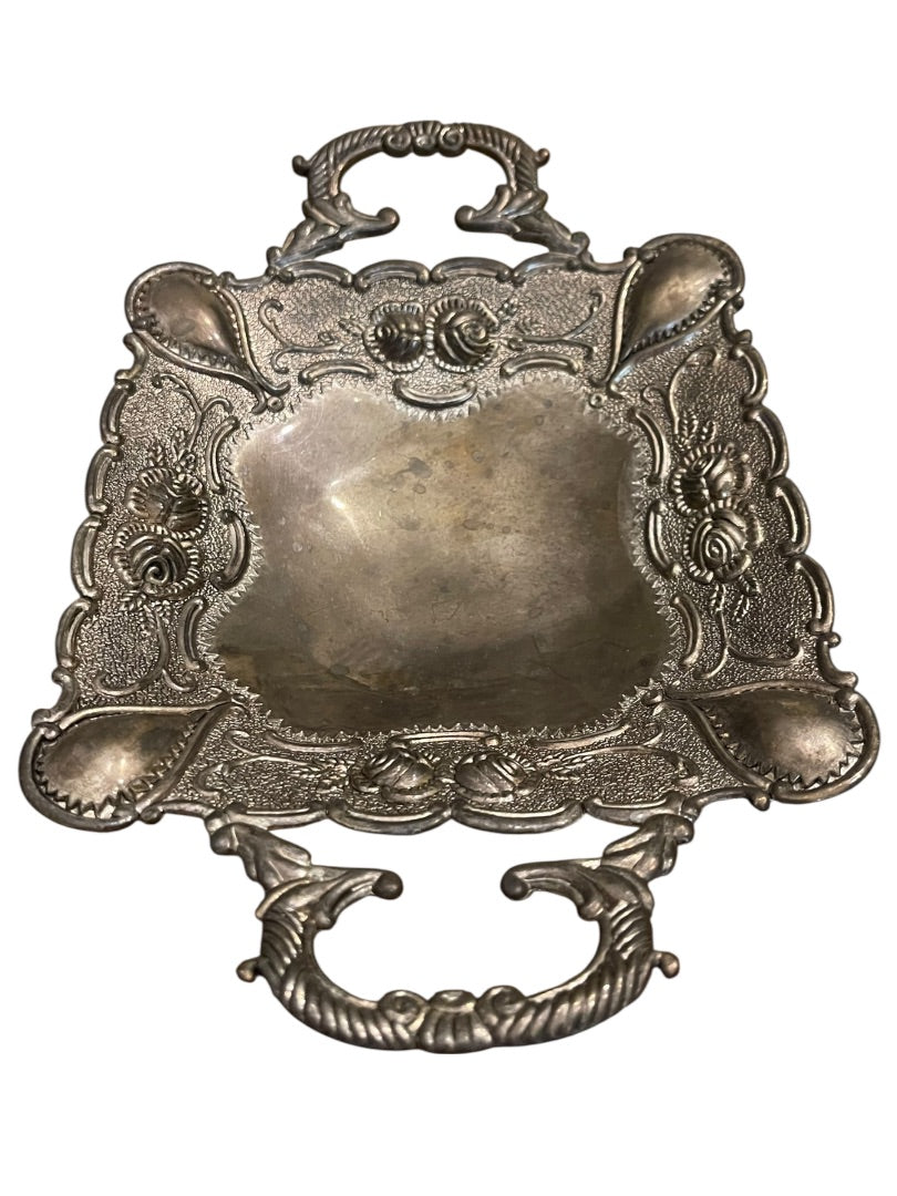 Godinger Silver Art Co 8" Footed Dish With Handles Silverplate