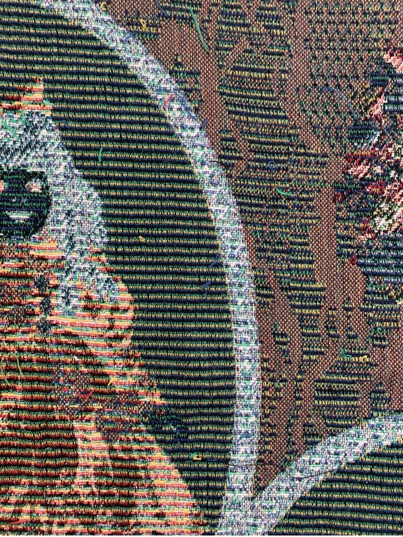 Vintage Woven Throw Blanket Collectors Dolls 68" x 50"