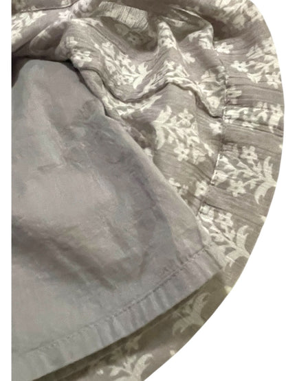 7-8 Years Mini Boden Capsleeve Girls Lined Floral Cotton Dress Gray