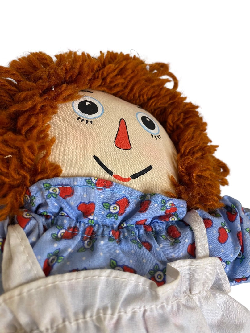 2000 Raggedy Ann Rag Doll Hasbro 11" Apple Dress