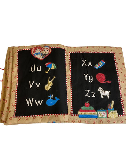 Vintage Raggedy Ann & Andy's Soft ABC Book Alphabet