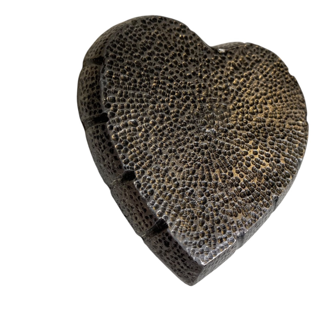 Pewter Heart Shaped Trinket Dish 1982 Metzke 4"