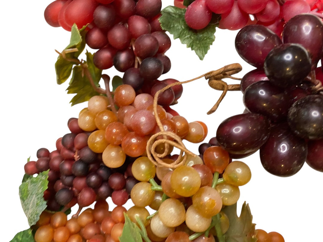 Vintage Fake Fruit 11 Bunches of Rubber Grapes Assorted Crafting