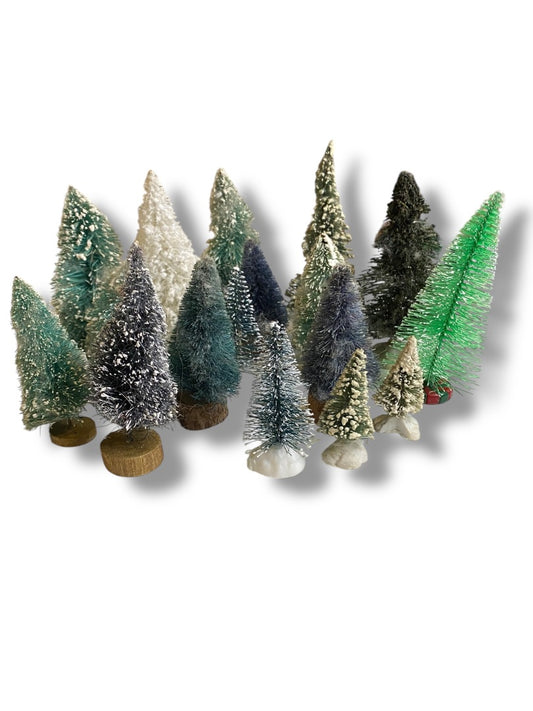 Lot of 17 Pine Holiday Trees Christmas Decor Crafting 1.75-4.5"