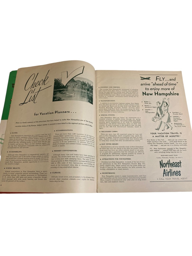 1955 New Hampshire Vacation Guide Magazine Jubilee Year Edition