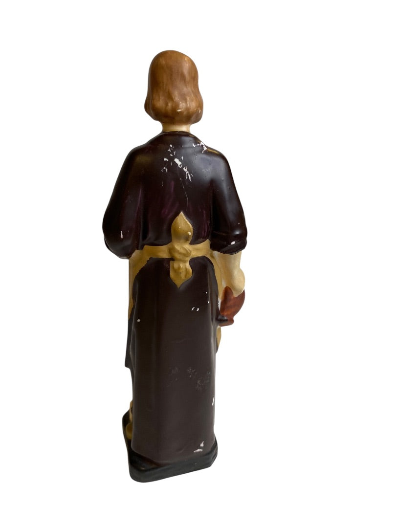 Vintage St Joseph the Worker Figurine Catholic Ceramic 7" Japan