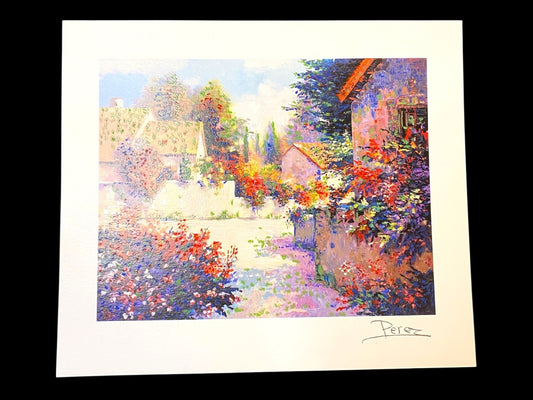 Alex Perez Village View III Seriolithograph  & COA Numbered Park West Gallery 6.75" x 8.75"
